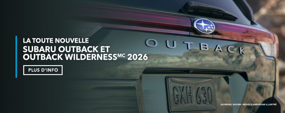 Découvrez les tout nouveaux VUS Outback et Outback Wilderness 2026.